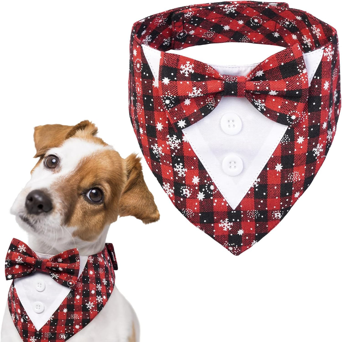 FUAMEY Dog Tuxedo American Flag for Medium Dogs,Dog Formal Suit Dogs Attire Pet Bow Tie Puppy Party Costumes Cat Tux Outfits Pets Bandana Cosplay Adjustable Bowties 4th of July Independence Day M - Image 14