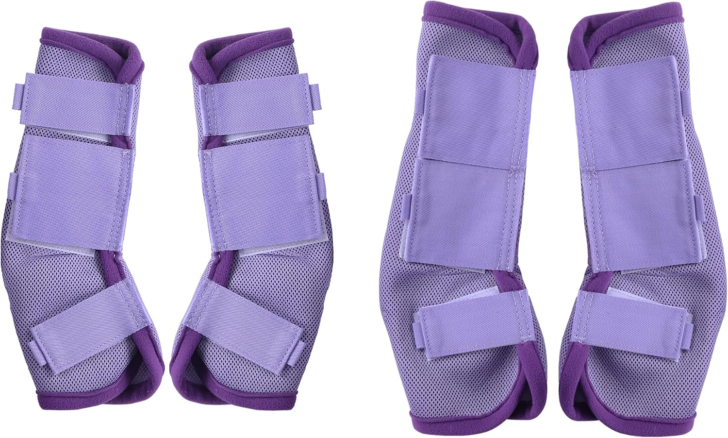 LEAFOREST Horse Fly Boots Set of 4 - Non Slip Leg Protection for Donkey Mini Pony Draft, Breathable Mesh Fly Boots for Pasture & Barn Use Deep Blue, Pony - Image 10