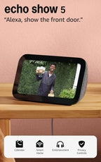 Amazon Echo Show 5 charcoal front view smart display