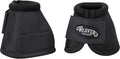 Weaver Equine Ballistic No Turn Bell Boots front view showing durable black nylon material.