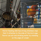 Stainless steel coop cups showing durable metal construction