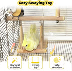 Bird Spinning Perch & Swing Toy Combo, Multi-Functional Parrot Toy - Image 4