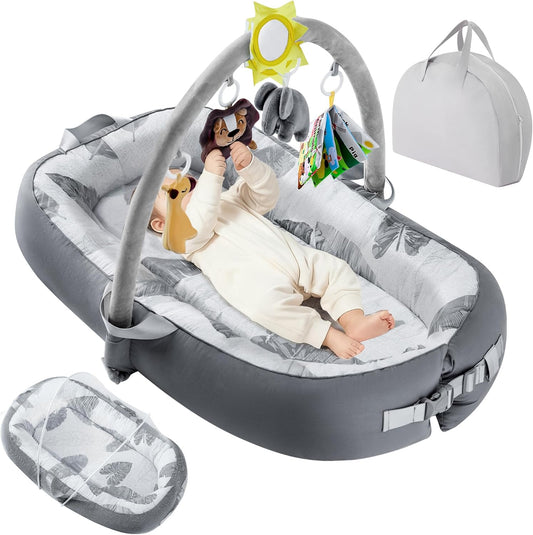 Swaathani portable baby lounger front view for infants