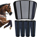 TAILNERY fly boots for horses front view on a horse's lower legs