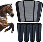 TAILNERY fly boots for horses front view on a horse's lower legs