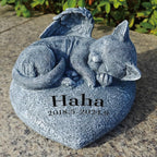 Personalized Cat Memorial Stones Cat Memorial Statue Cat Headstone for Grave Cat Tombstones Pet Loss of Cat Sympathy Gift Home Yard Garden Decor, 8"L x 6.5"W x 3.5"H (Personalized Cat B) - Image 13