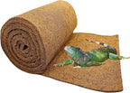 Hamiledyi 35.4x15.7" Reptile Carpet Coconut Fiber Substrate Large Lizard Cage Mat Coco Fiber Liner Snake Bedding Natual Coconut Fiber Carpet for Bearded Dragon Turtles Iguana Tortoises - Image 11