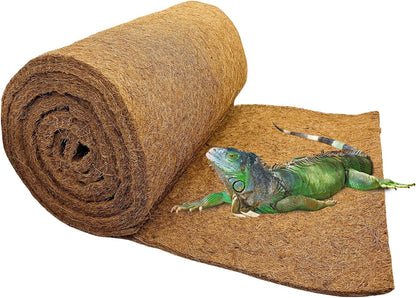 Hamiledyi 35.4x15.7" Reptile Carpet Coconut Fiber Substrate Large Lizard Cage Mat Coco Fiber Liner Snake Bedding Natual Coconut Fiber Carpet for Bearded Dragon Turtles Iguana Tortoises - Image 11