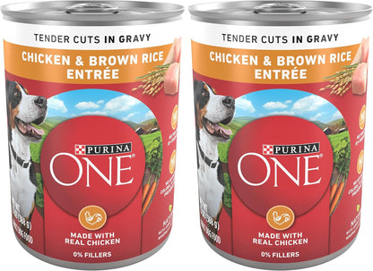 Purina ONE Natural High Protein Dog Food, Tender Cuts in Gravy Chicken and Brown Rice Entre - 13 Ounce (Pack of 12) - Image 12