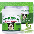 Petstoral 2-pack natural plaque removal dental powder front view