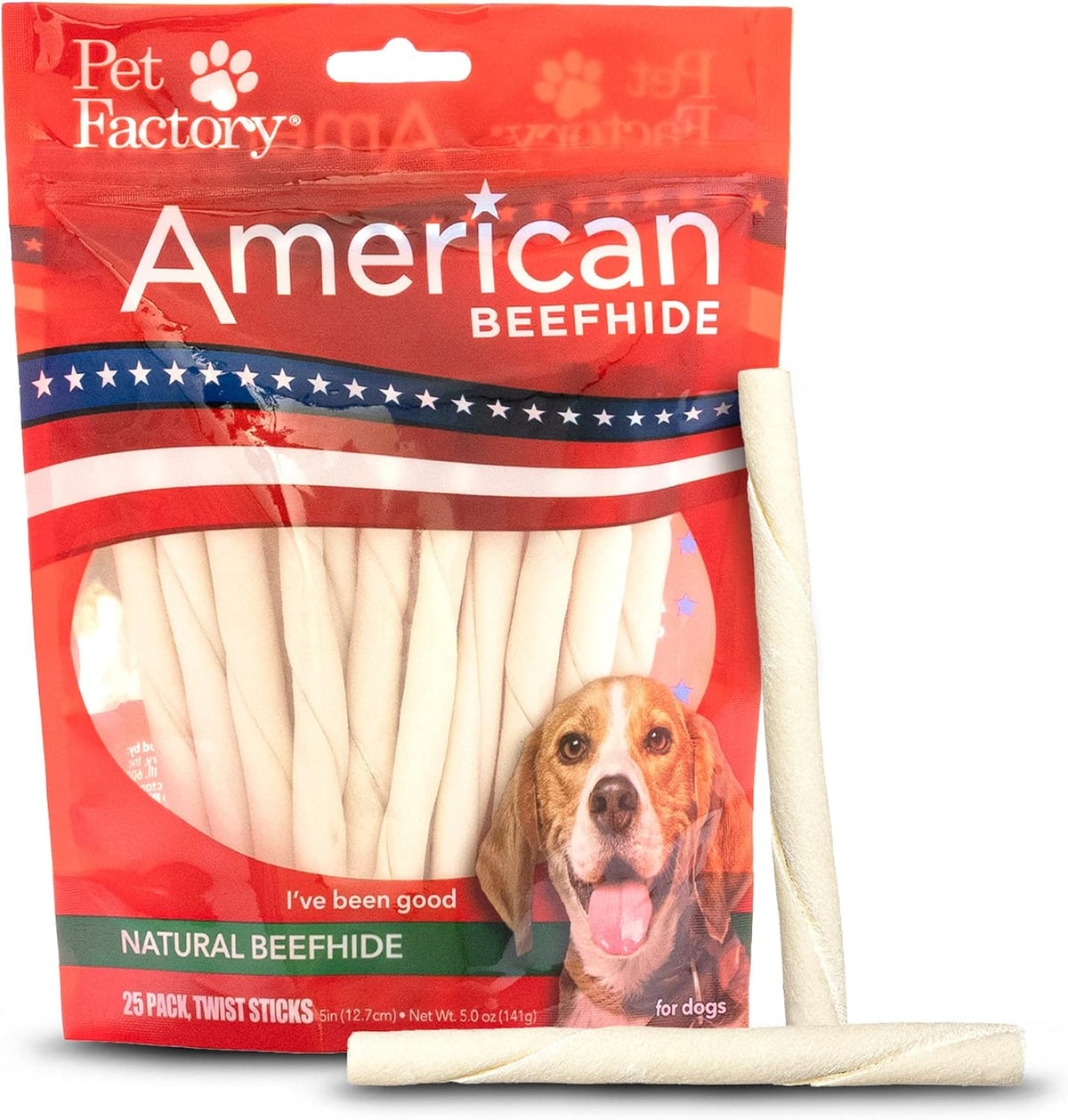 Pet Factory American Beefhide 5in Twist Sticks Dog Dental Chews - Natural Rawhide Dental Chews for Small to Medium Dogs, Promotes Oral Health - Natural, 5 Inches (1 lb Pack) - Image 12