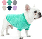 Premium imported USA generic fleece puppy sweater displayed flat