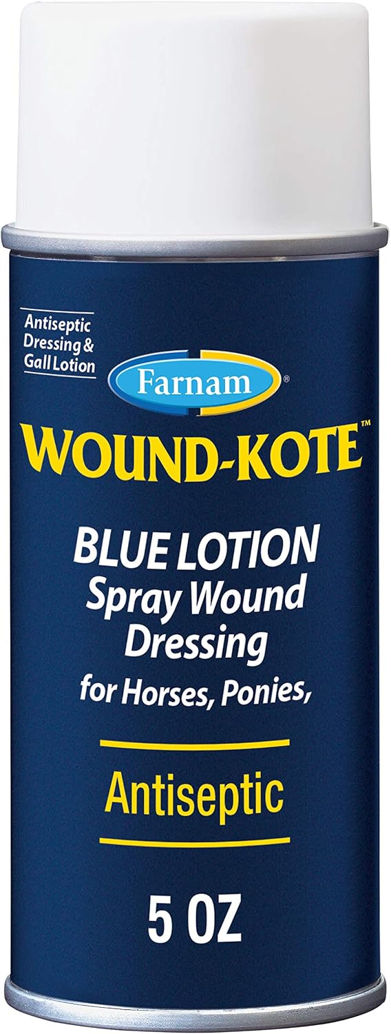 Farnam Wound-Kote blue lotion spray for skin lesions and abrasions
