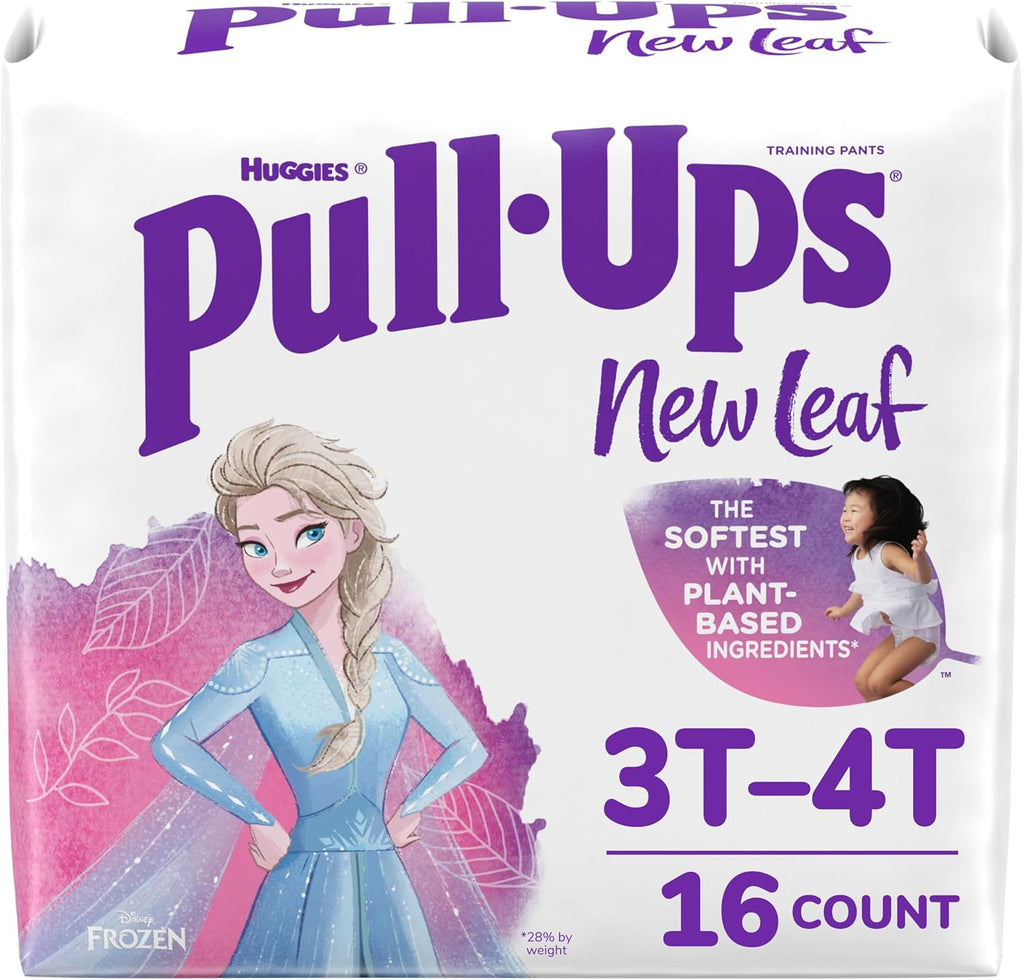 Pull-Ups New Leaf Girls Frozen training pants pack front view showcasing toddler premium potty underwear