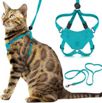 Houdini(TM) Escape Proof Cat Harness and Leash Set by OutdoorBengal - Black, Medium Cat Harness for Walking - Image 12