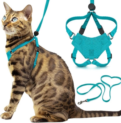 Houdini(TM) Escape Proof Cat Harness and Leash Set by OutdoorBengal - Black, Medium Cat Harness for Walking - Image 12