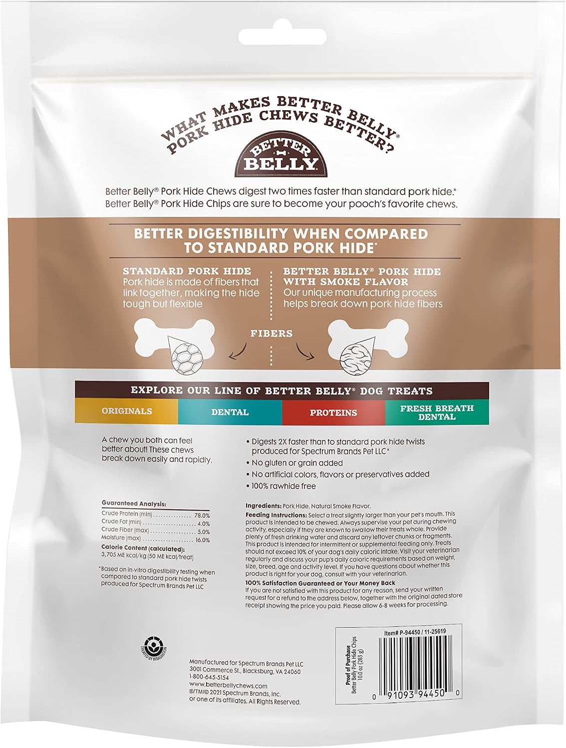 Better Belly smoke flavor dog treats pack of two layout