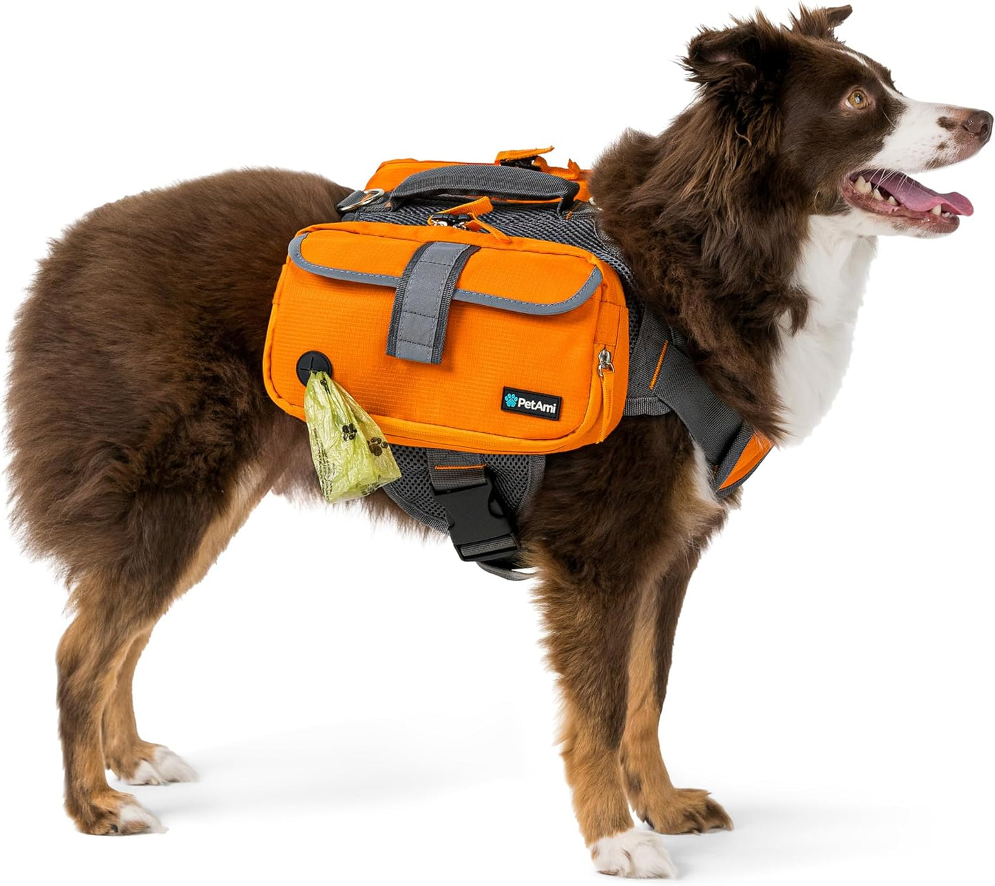 PetAmi Dog Backpack for Medium & Large Dogs, Saddle Bag for Dogs to Wear for Hiking, Pet Backpack Harness Dog Pack with Reflective Side Pockets for Walking Running - Image 9