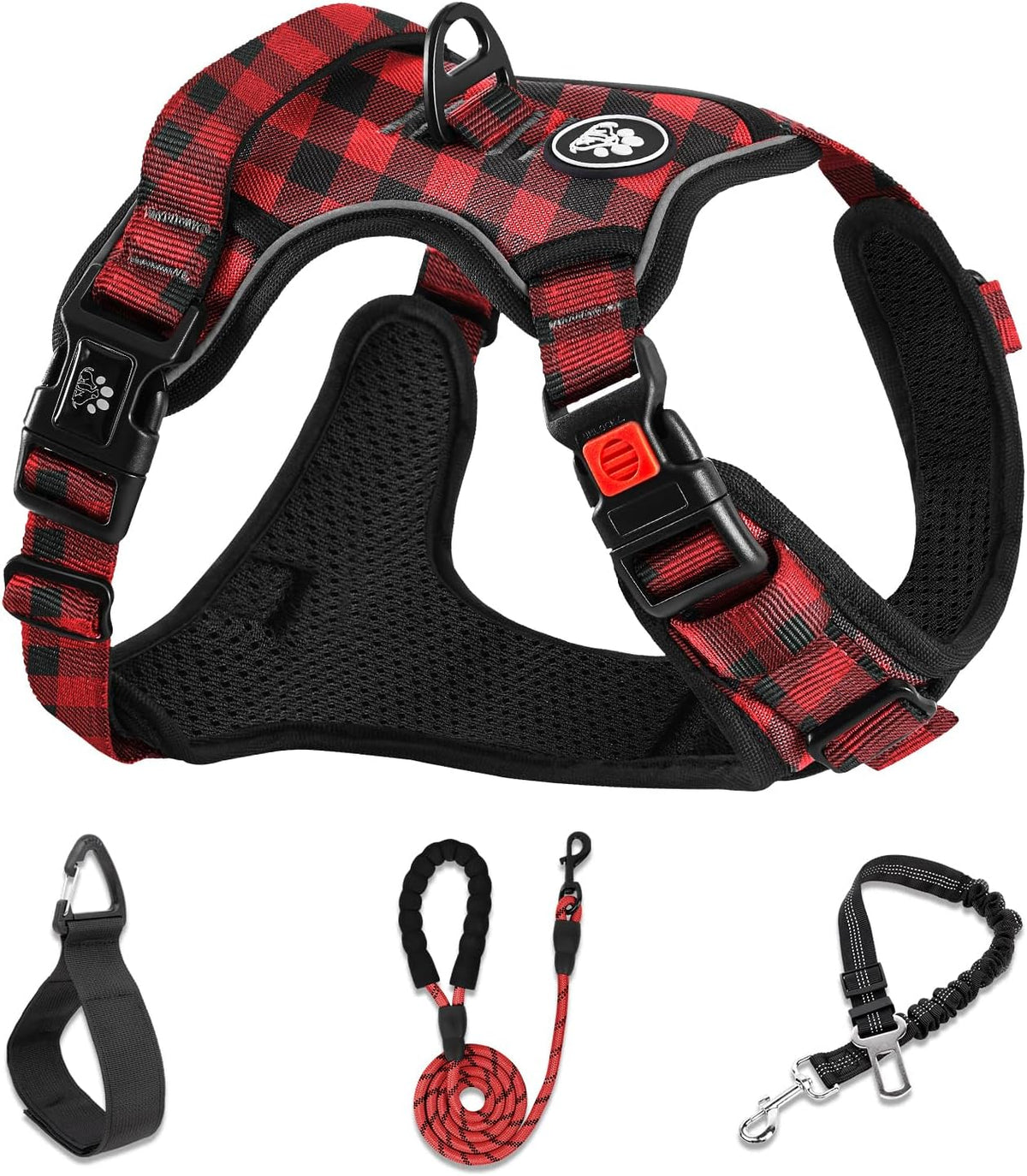 NESTROAD No Pull Dog Harness,Adjustable Oxford Medium Dog Harness with Leash,Reflective No-Choke Pet Vest Harness with Easy Control Soft Handle for Small Medium Large Dogs(M,Pink) - Image 15