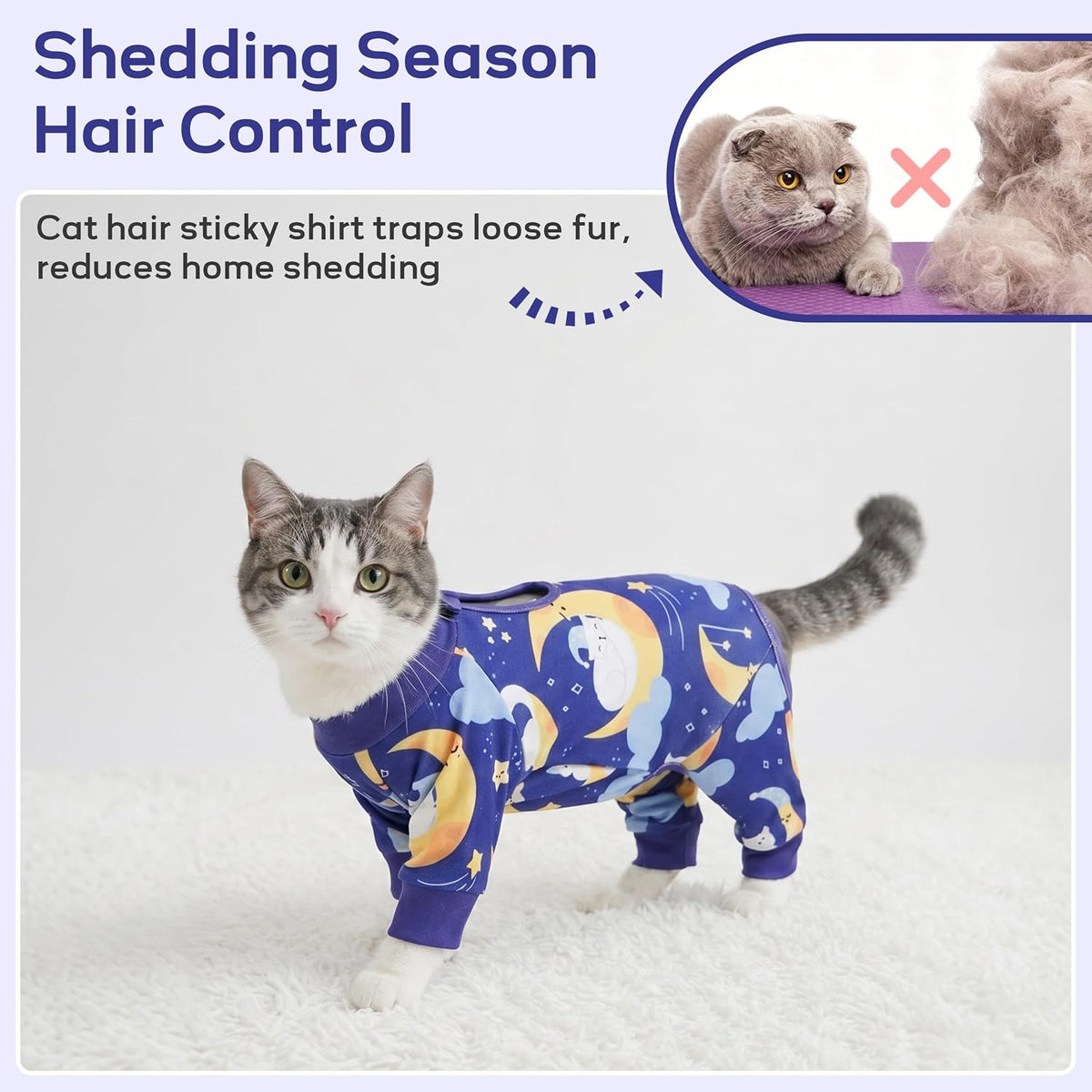 Pumyporeity cat shirt showing full body coverage design