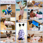 Close up details of the soft material on the Ceseonce protective pet shirt