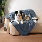 Sunheir Waterproof Dog Blankets for Small Dogs, Reversible Sherpa Fleece Thick Puppy Blanket, Leakproof Spill-Proof Pet Blanket for Cat, Bed, Couch, Furniture Protector, Travel, Camping, 25"X35", Grey - Image 9