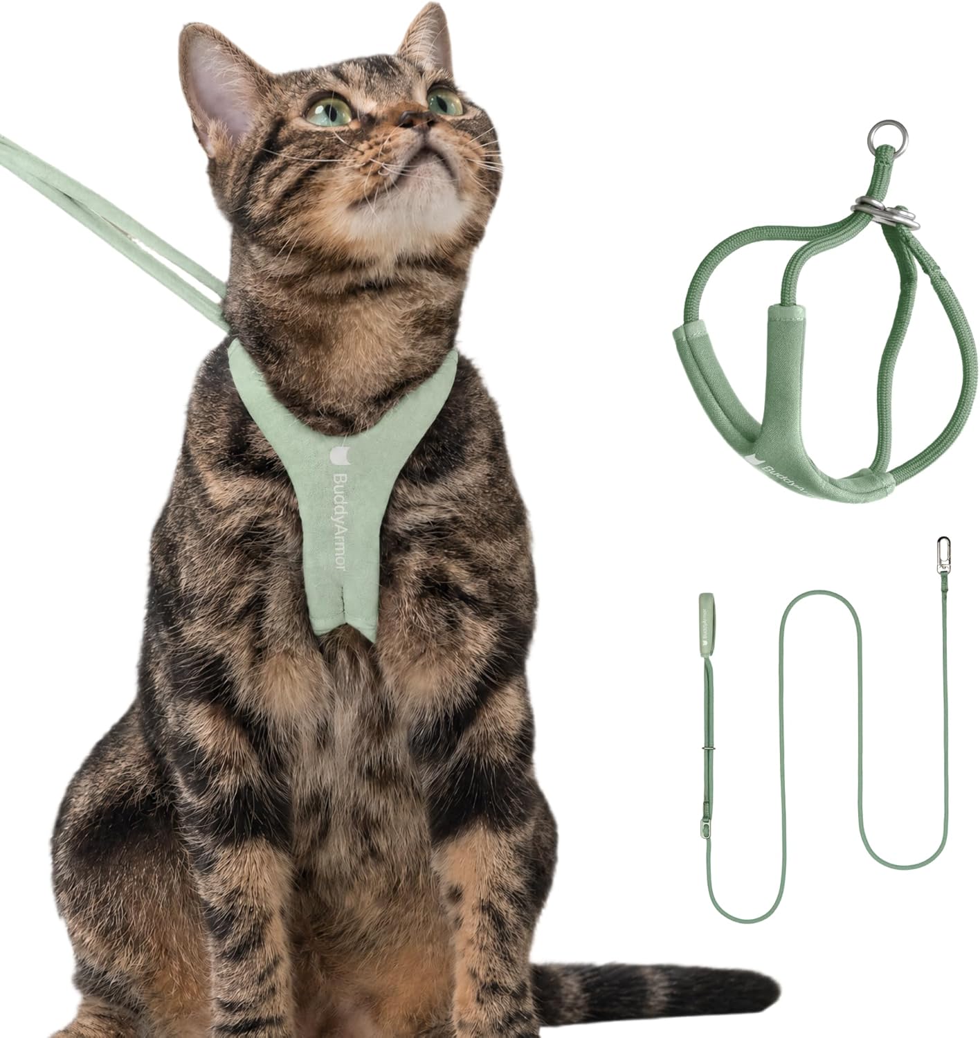 Cat Harness and Leash Set, Escape Proof Y Shape Cat Harness Adjustable Anti-Choke Soft Padded Vest Harness Hands Free Cat Rope Leash Harness Set for Cats up to 15.4 lbs (Burgundy, M) - Image 9