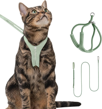 Cat Harness and Leash Set, Escape Proof Y Shape Cat Harness Adjustable Anti-Choke Soft Padded Vest Harness Hands Free Cat Rope Leash Harness Set for Cats up to 15.4 lbs (Burgundy, M) - Image 9