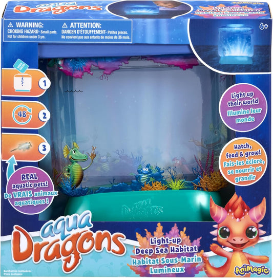 Goliath Animagic Aqua Dragons Light Up Deep Sea Habitat front view packaging