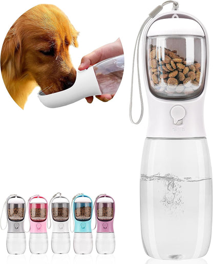 Dog Water Bottle with Food Container, Portable Leak Proof Pet Water Dispenser for Walking Hiking Travel, Puppy Essentials Accessories for Small Large Dogs, Dog Gifts (10oz/15oz/19oz) - Image 10