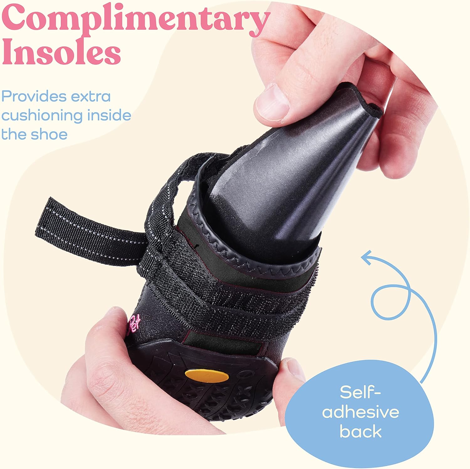 Pitpet protective dog shoes displayed as a set of four