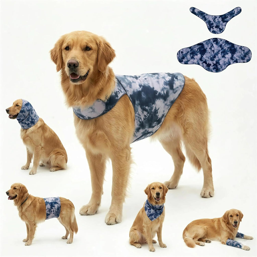 DAJIDALI(R) Dog & Cat Anxiety Vest & Spay Recovery Suit - Silent Adjustable Calming Wrap for Surgery & Thunderstorms - 2-Piece Cone & Recovery Onesie Alternative - Image 11