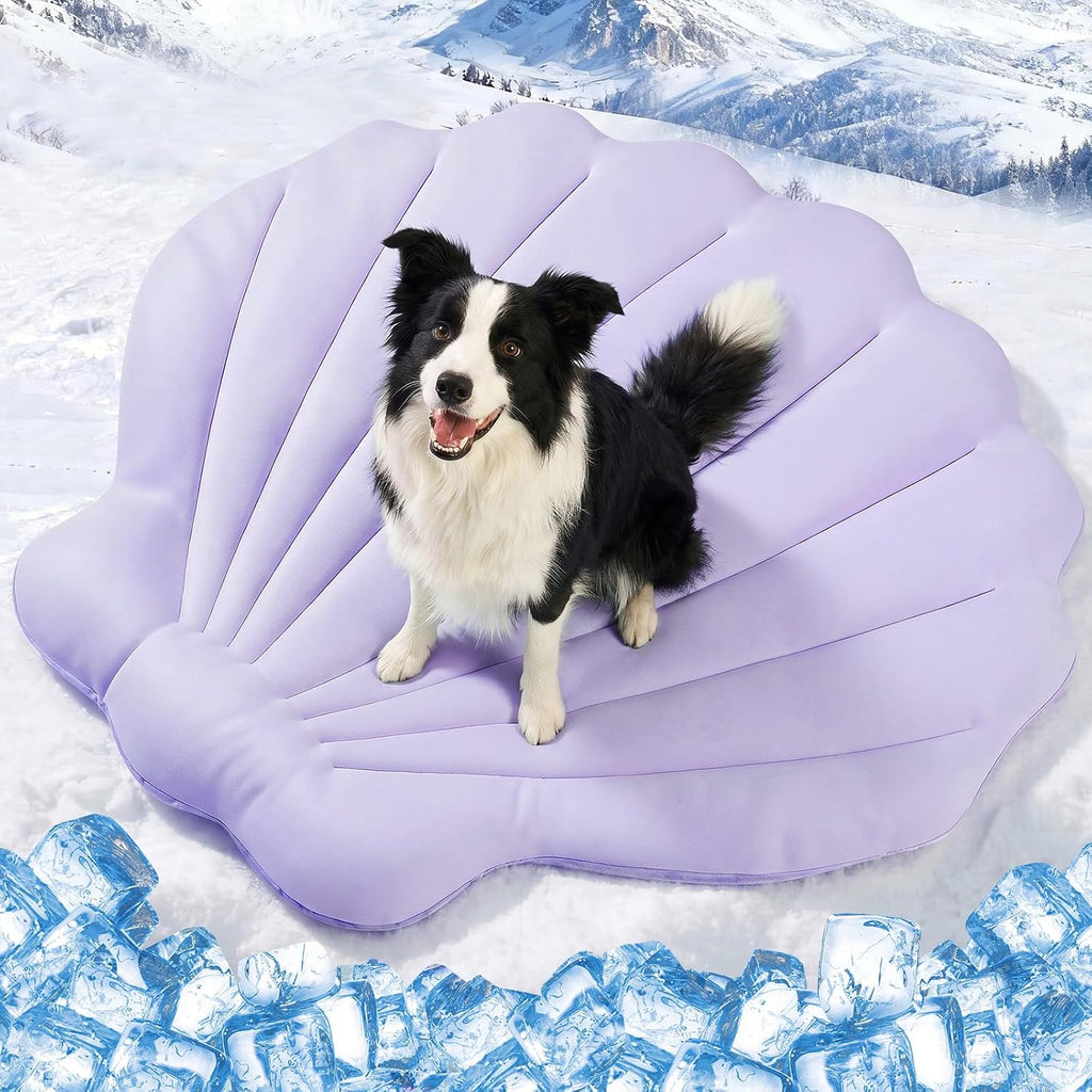 Dog Cooling Mat, 48'' x 28'' Large, Q-Max>0.4 Self-Cooling Mat for Dog Reversible (Cool & Warm), Double-Sided Pet Cool Pads for Summer, Crate, Kennel, Machine Washable, Non-Gel, Blue+Grey - Image 14