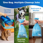 Three rolls of PetLovers scented waste bags displayed