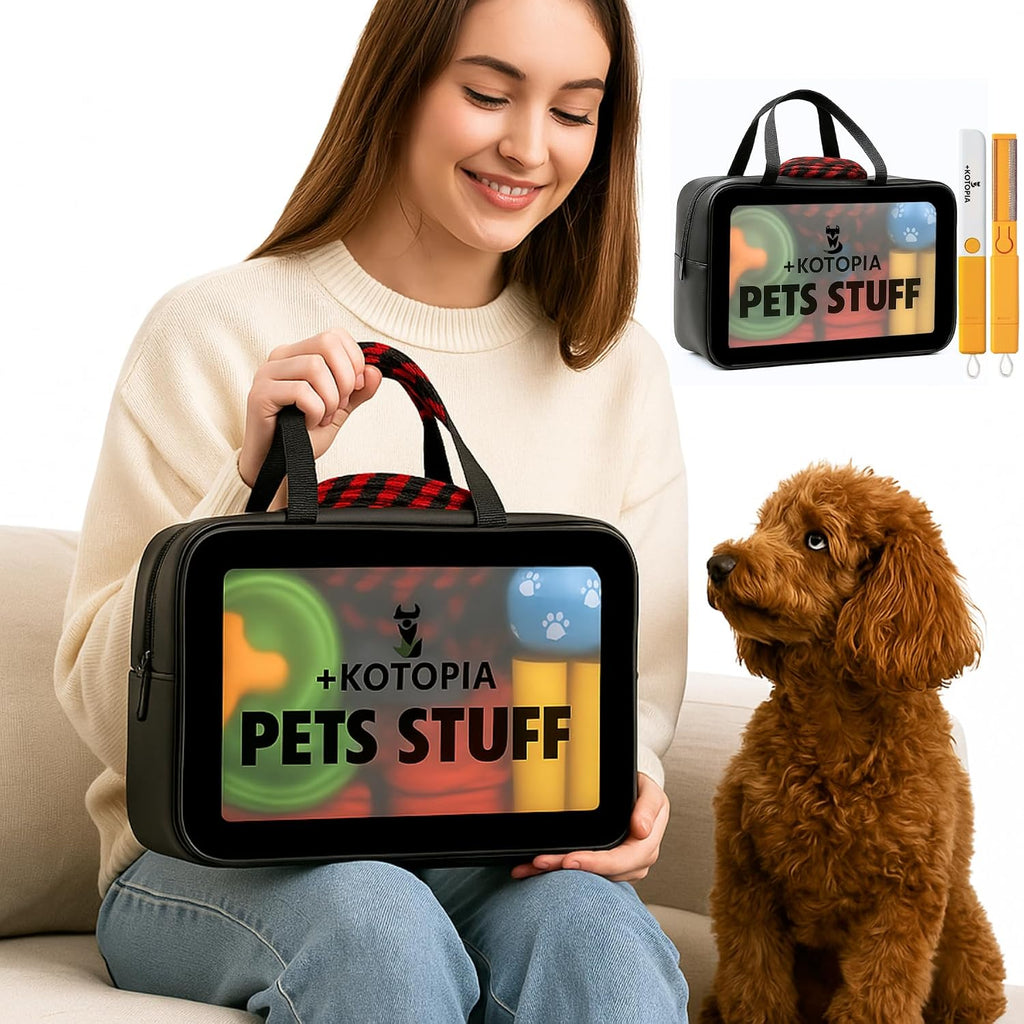 Kotopia pet grooming bag showing clear storage window