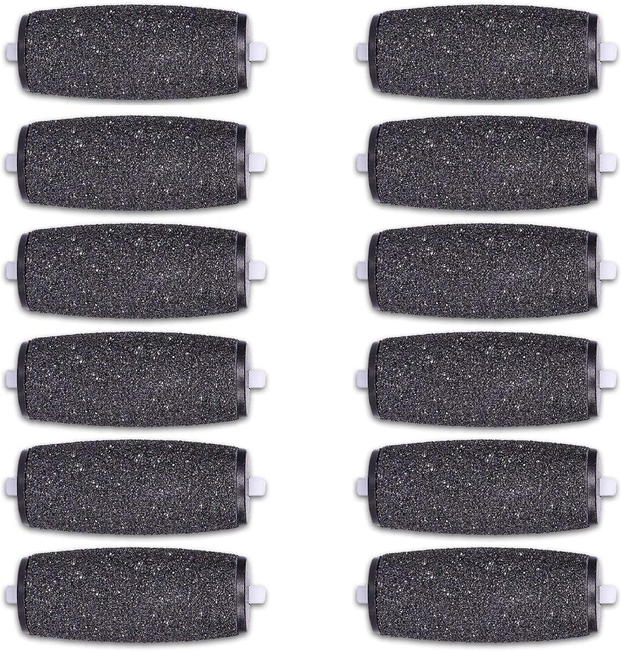 Coomatec electronic foot file replacement roller heads front view showing extra coarse texture