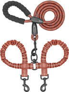 iYoShop Dual Dog Leash - 360 degrees Swivel, No Tangle Walking Leash with Shock Absorbing Bungee for Two Dogs (Large, 25-150 lbs, Black) - Image 9