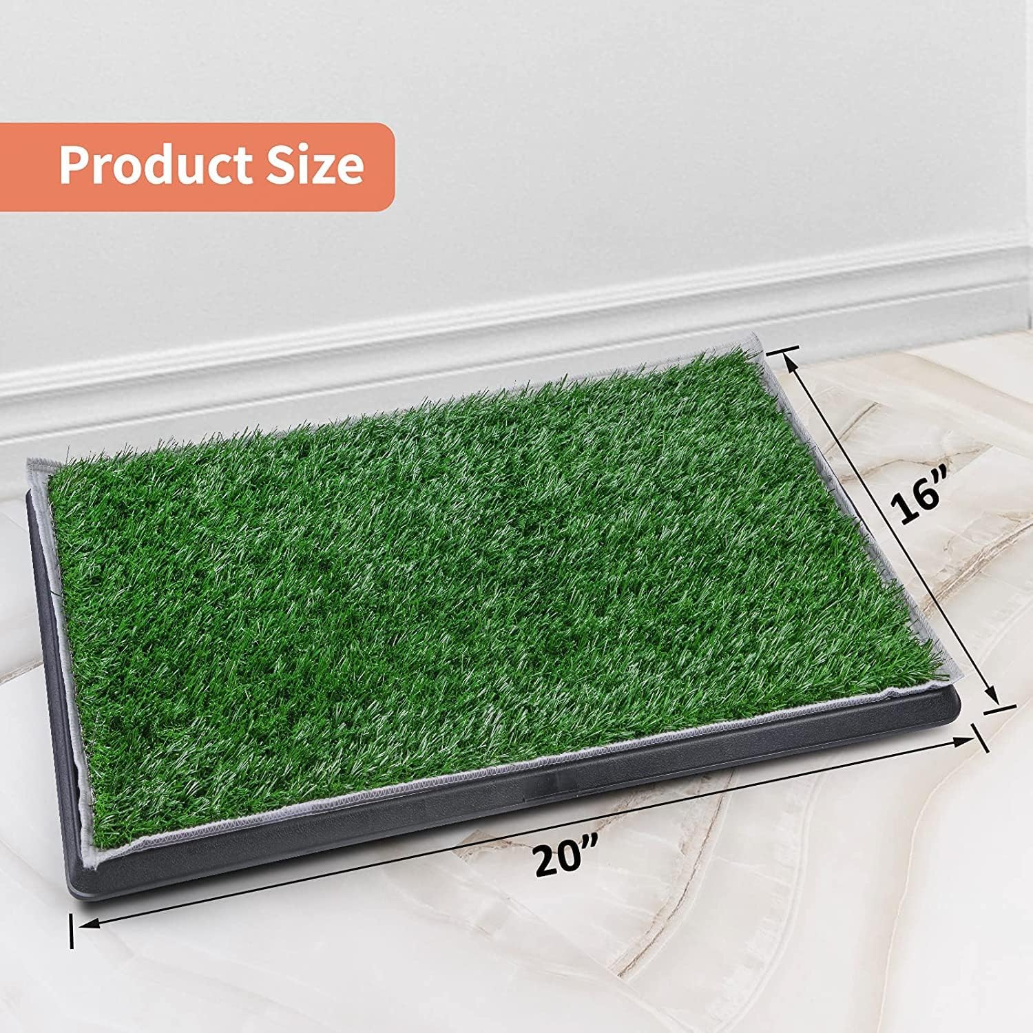 Pick For Life portable dog potty with artificial grass top view