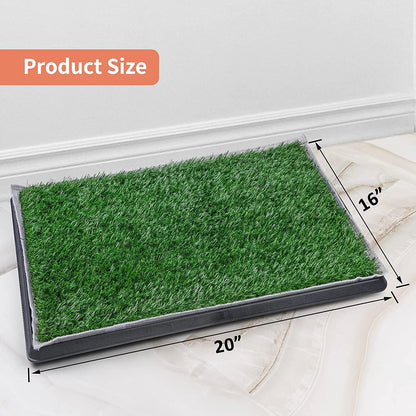 Pick For Life portable dog potty with artificial grass top view