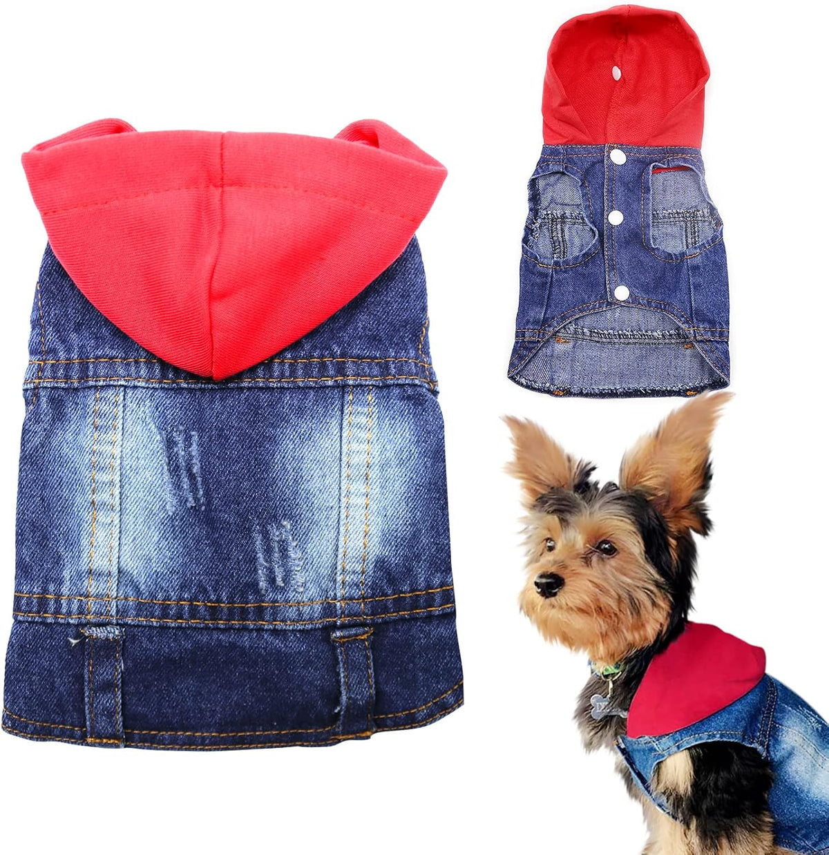 SILD pet apparel fabric detail showcasing the premium denim and cotton blend material.