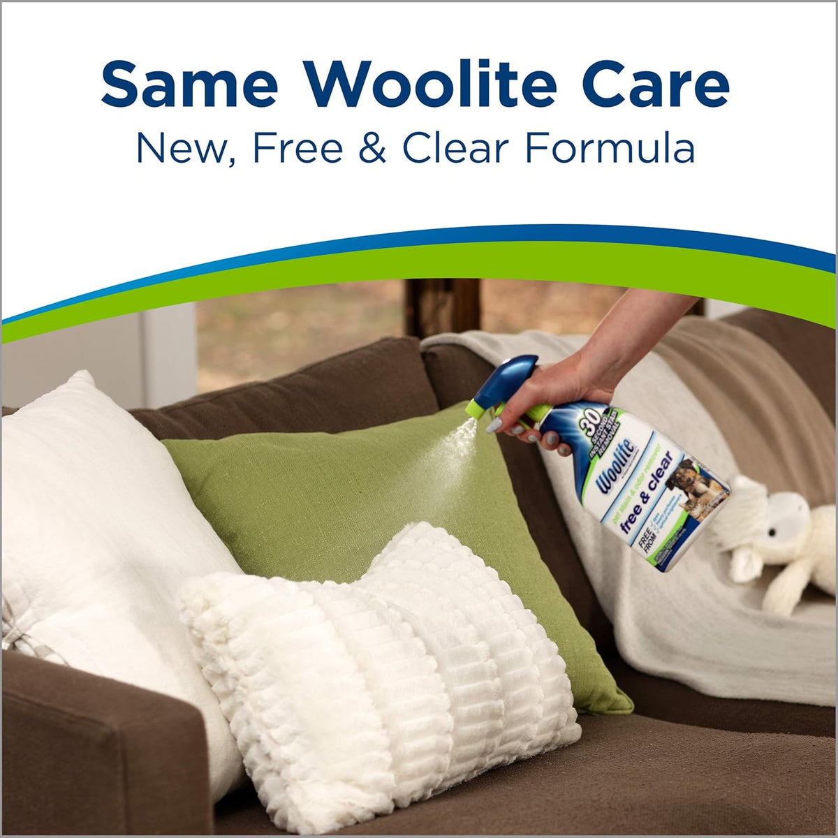 Bissell Woolite Free and Clear stain remover label information
