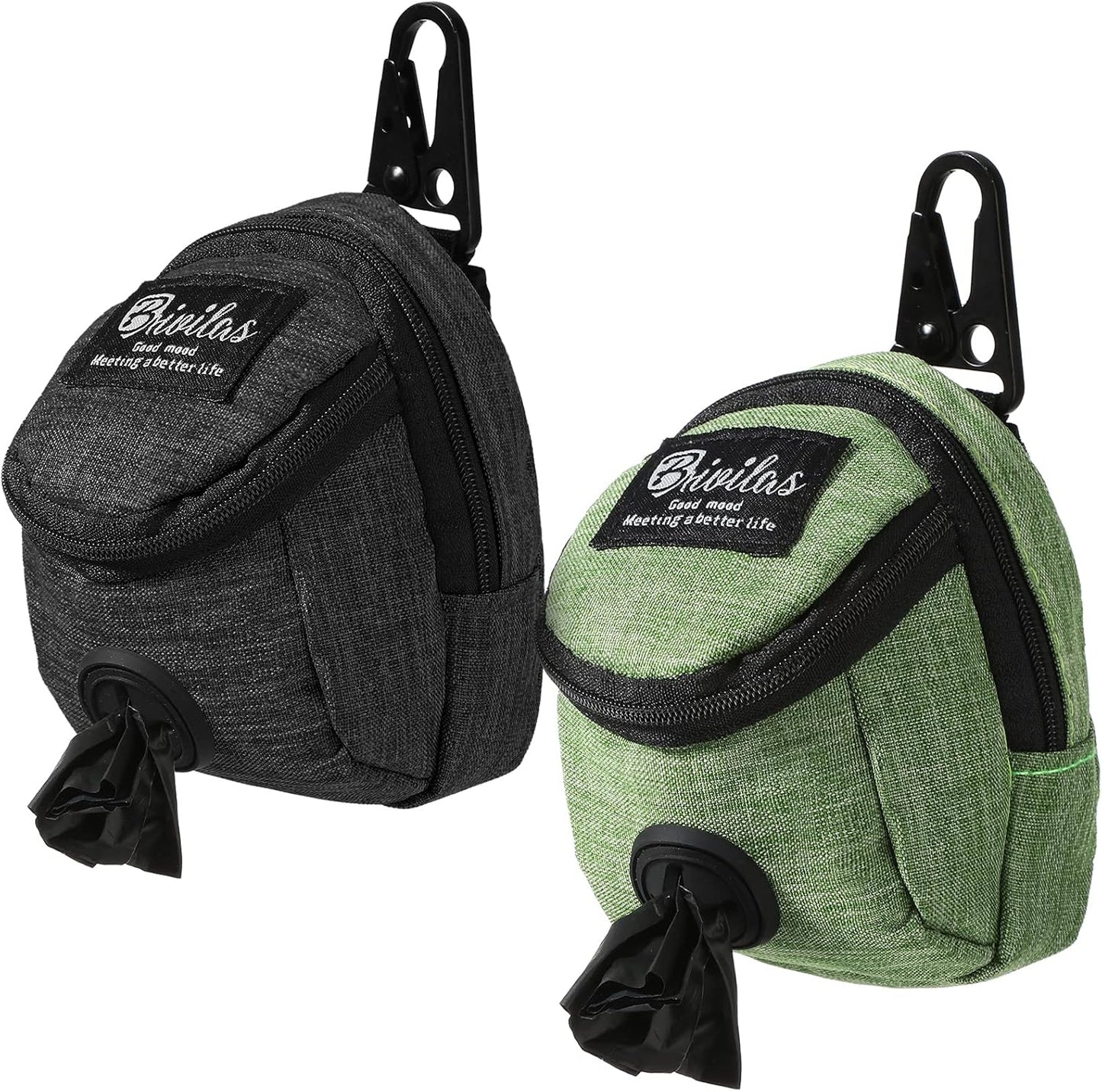 Talltalk 2-piece dog treat pouch and poop bag holder front view