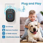 Close up of Hathever chew resistant dog doorbell touch button