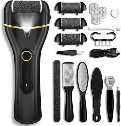 Jamestry Electric Foot Callus Remover with 3 rollers front view