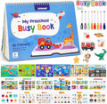 URMYWO Montessori Busy Book front view showing interactive colorful preschool learning cover.