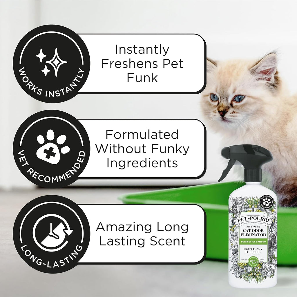 Using Pet-Pourri spray inside a clean empty cat litter box