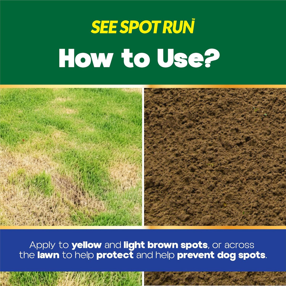 Pet safe and child safe lawn protection spray for preventing yellow grass spots