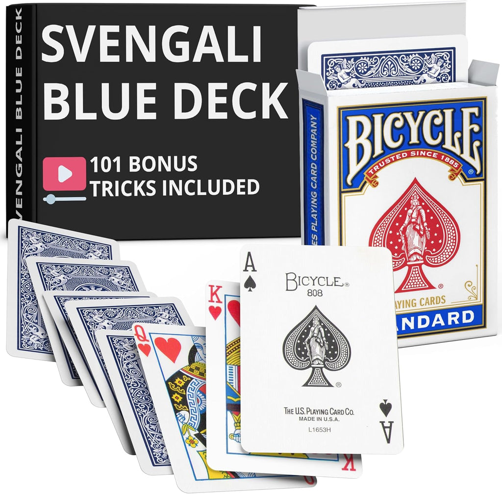 Ted's Sterling Magic Blue Rider Back Bicycle Svengali Deck front view