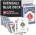 Ted's Sterling Magic Blue Rider Back Bicycle Svengali Deck front view