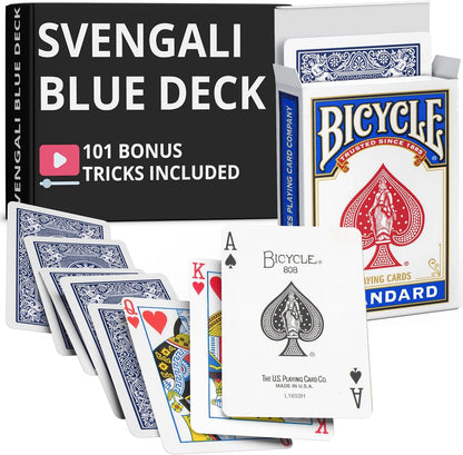 Ted's Sterling Magic Blue Rider Back Bicycle Svengali Deck front view